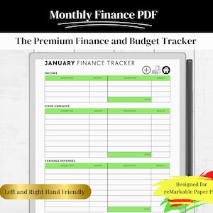 Haushalt Template für das reMarkable Paper Pro | Personal Finaz und Budget Tracker