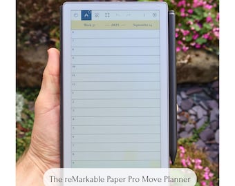 reMarkable Paper Pro Move 2025 Planner - Day, Week, Month, Quarter and Year Pages and Fully Hyperlinked
