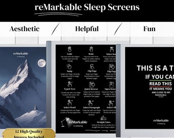 reMarkable 2 Sleep Screens, Remarkable Screen Saver PNG Images, Aesthetic, Informative and Fun!