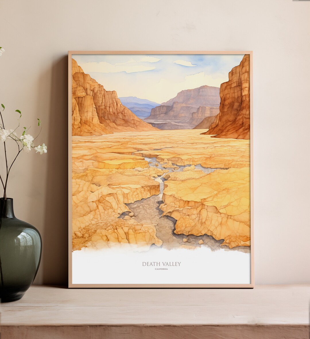 Death Valley Print Watercolor Death Valley Poster Death Valley Gift ...