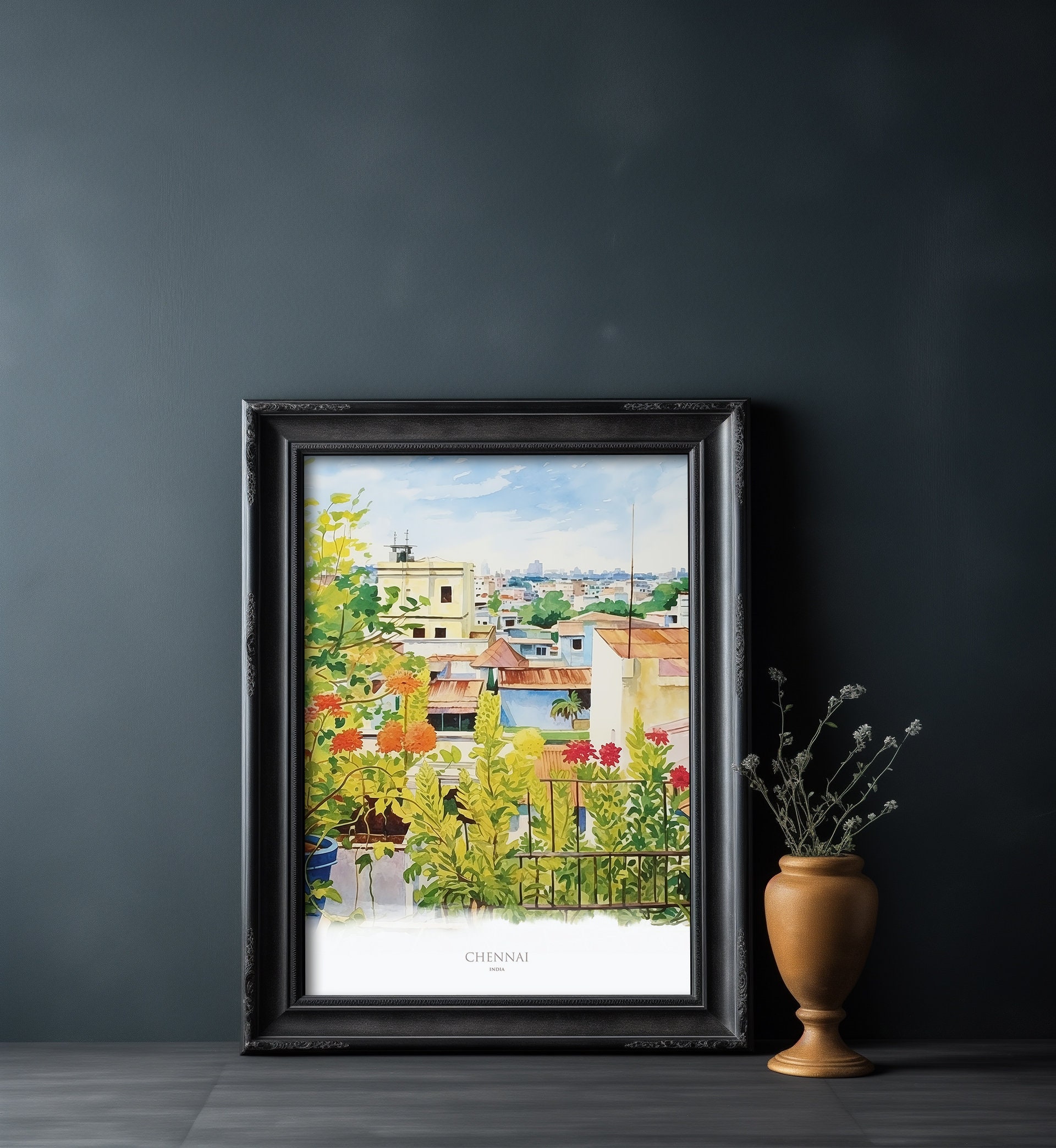 Chennai Print Watercolor Chennai Poster Chennai Gift India Print