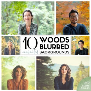 Woods Office Zoom Background 10-Pack, Virtual Background for Home Office, Digital Download, Woods Backdrop for Meetings, Organic