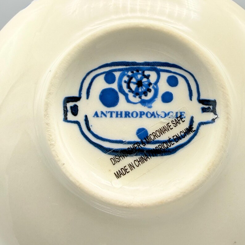 Scented Soy Candle - 25oz - Be Happy Blue Floral Bowl,Large Candles,Gift for Her - Anthropologie - Assorted Bowls - Repurposed & Sustainable bild 14