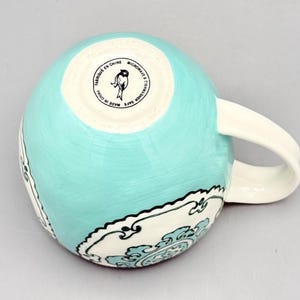 Custom Scented Soy Candle - 11oz - Gloriosa Mint Green Mandala Stoneware Mug - Anthropologie - Mugs - Repurposed & Sustainable image 7
