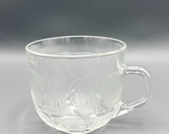 Custom Scented Soy Candle - 6oz - 1940s Light Blue Bubble Glass Cup Saucer - Anchor Hocking - Vintage Glass - Repurposed & Sustainable