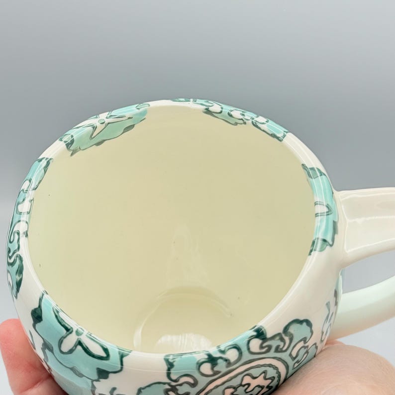 Custom Scented Soy Candle - 11oz - Gloriosa Mint Green Mandala Stoneware Mug - Anthropologie - Mugs - Repurposed & Sustainable image 11