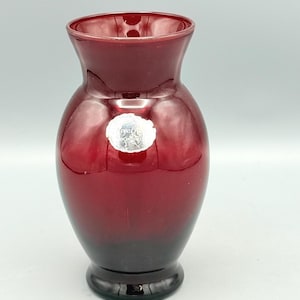 Custom Scented Soy Candle - 17oz - Royal Ruby Red Glass Vase, Elegant Decor - Anchor Hocking - Vintage Vases - Repurposed & Sustainable