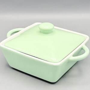 Vela de soja perfumada personalizada - 250 ml - Mini vela cuadrada de cerámica con tapa verde menta - Martha Stewart - Cuencos surtidos - Reutilizada y sostenible imagen 6