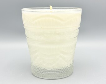 Vela 100% de soja - 312 g - Aroma a margarita de alta calidad - Vidrio Vintage Heritage/Hannon - Cristal d'Arques - Vela reciclada y lista para usar