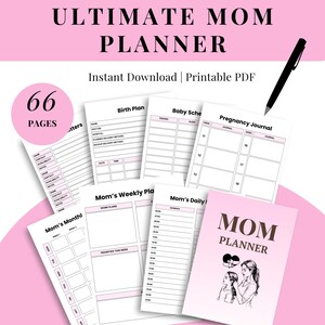Busy Mom Planner Digital Template, Stay at Home Mom Planner Life Organizer for Mom Life Planner Printable Editable Task Planner for Busy Mom