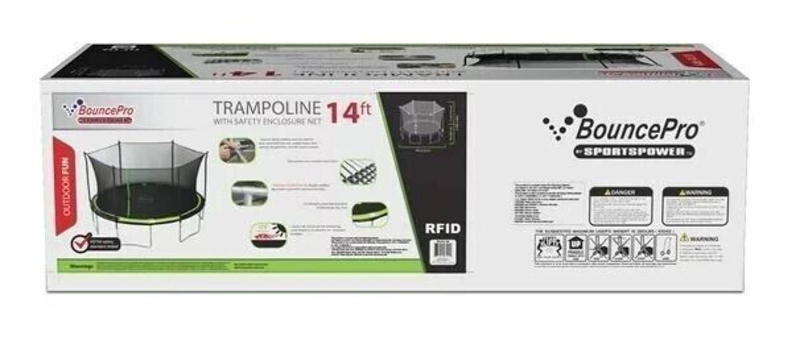 Bouncepro 14foot Round Trampoline Vertical Leg Extension W/holes 6B set