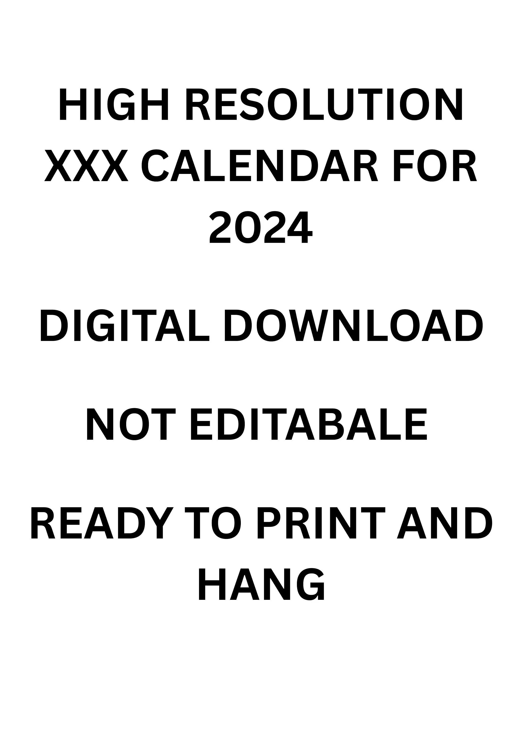 LIMITED EDITION Uncensored Xxxcalendar 2024 Kendra Etsy Canada