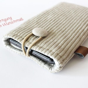 Wunschmaß Handytasche, Handytasche Cord, Handytasche für Samsung, Handytasche, personalisierte Handytasche, Handytasche für Iphone