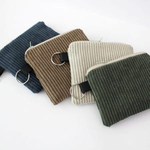Mini monedero de pana, cartera pequeña, monedero, tarjetero, tejido de pana, estilo boho, único, idea de regalo, bolso vegano