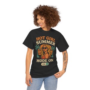 Hot Girl Sommer Unisex T-Shirt | Sommer Vibes, Freizeitkleidung, lustiges Geschenk, Strandtag Outfit, trendige Mode