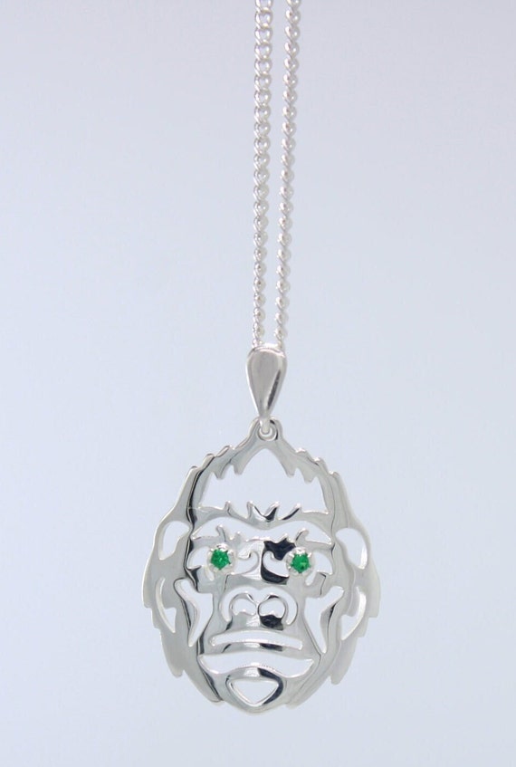 Tribal Inspired Gorilla Pendant Charm Chain • Animal Tribal Inspired Gorilla Pendant Charm Chain • Animal