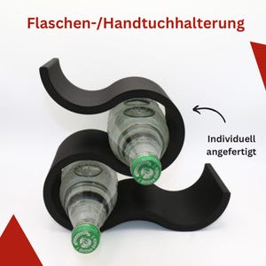 Wine bottle/towel holder for 4 bottles or 4 towels