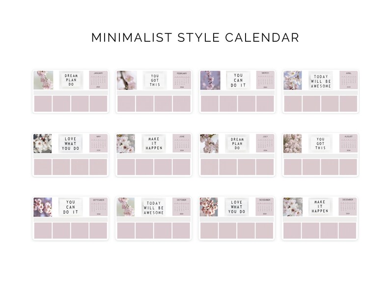 2024-2025 Minimalist Style Desktop Wallpaper Organizer + Folder Icons