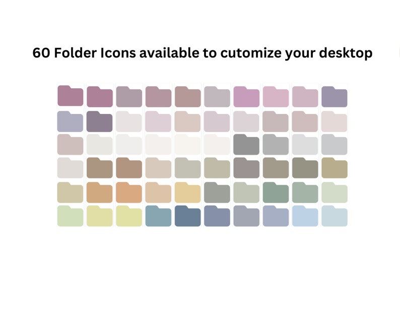 2024-2025 Minimalist Style Desktop Wallpaper Organizer + Folder Icons