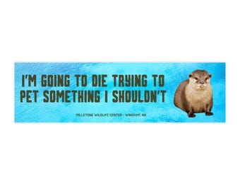 Ich werde versuchen, etwas zu streicheln, was ich nicht tun sollte Autoaufkleber | Otter Design