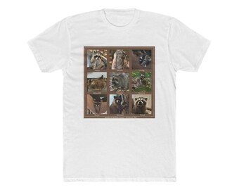 Raccoon Photo Collage Tee | Cute Wildlife Faces T-Shirt