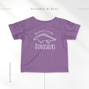 Baby Tee, Cute Dreaming Stegosaurus Baby Shirt, Hip Baby Gift, Layering Tee, Dino Lover Toddler Shirt, Stylish Baby Clothes
