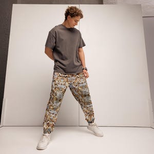Unisex All-Over Print Track Pants – Earth-Buried Texture | Streetwear Joggers | Designer Athleisure
