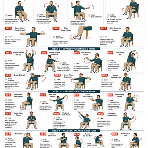 28-Day Chair Tai Chi Challenge for Men | Printable Seated Exercise Guide (PDF)