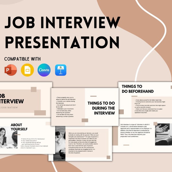 Job Interview Presentation | Template for PowerPoint, Google Slides, Keynote, Canva