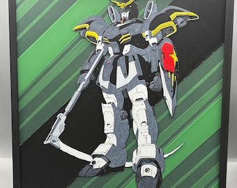 Gundam Deathscythe | Mecha Anime Decor | Retro Robot Piece | 3D Filament Print | Gunpla Builder Gift
