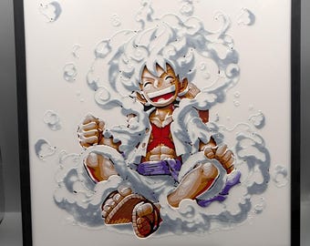 Monkey D Luffy | Sun God Nika Art | Gear Five Anime | 3D Filament Print | Otaku Desk Swag