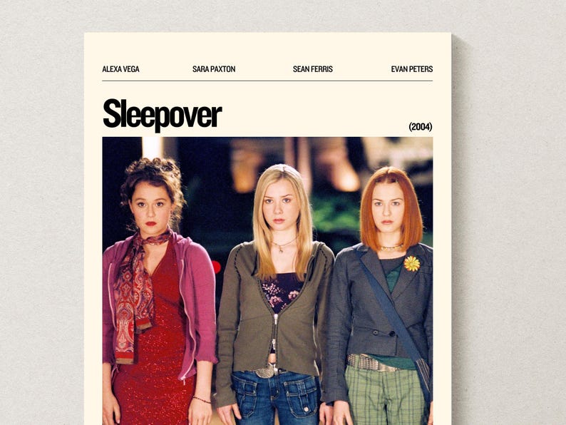 Sleepover 2004 Movie Poster - Etsy