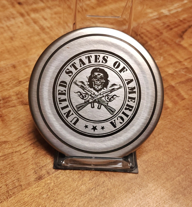 Home Bar Coasters Stainless Steel Laser Engraved Custom Graphics Etsy