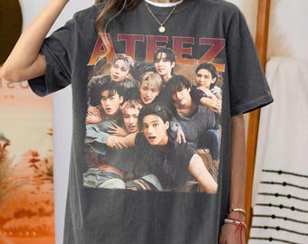 Retro Ateez Kpop T-shirt, Vintage Unisex Ateez World Tour In Your Fantasy Shirt