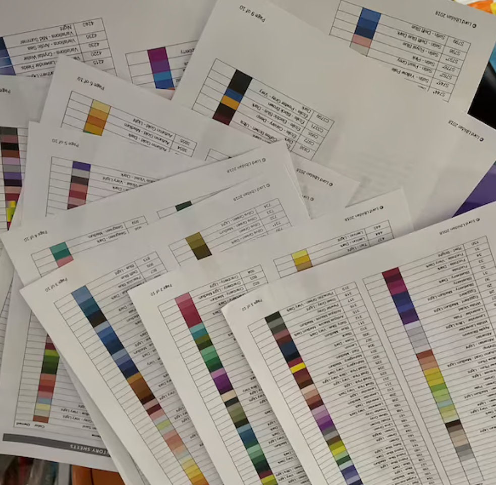 Printable DMC Thread Color Chart Tracker Inventory Sheet Etsy Australia