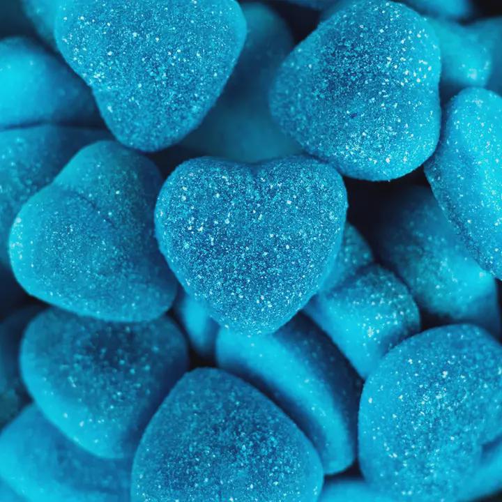 Sour Blue Raspberry Gummy Hearts - Etsy