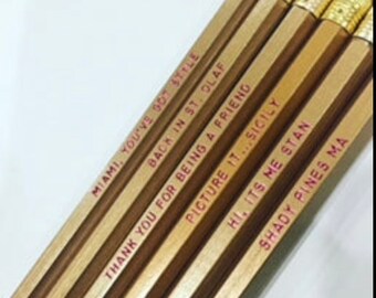 Golden Girls Gold & Pink Pencil Set