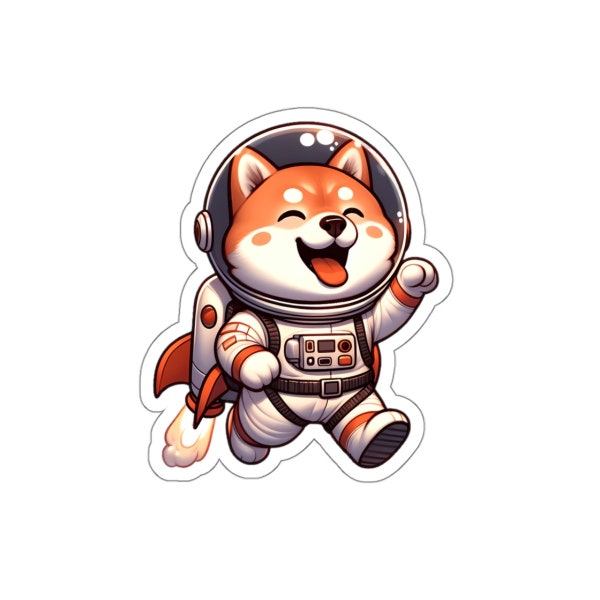 Space shiba inu sticker