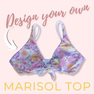 Custom Reversible Bikini Top | Front Tie Bikini Top, Adjustable Swim Top, Handmade Swimwear, Sexy Bikini, Festival Bikini, Women's Swimsuit