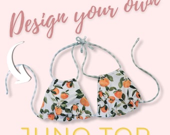 Custom Reversible Bikini Top | Triangle Bikini Top, Adjustable Swim Top, Handmade Swimwear, Sexy Bikini, Festival Bikini, Women's Swimsuit