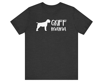 Griff Mama T-Shirt, Dog Mom Tee, Wirehaired Pointing Griffon Shirt, Griffon Lover Gift, Griff Silhouette Top