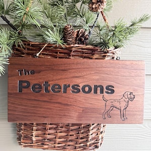 Wirehaired Pointing Griffon Family Name Sign