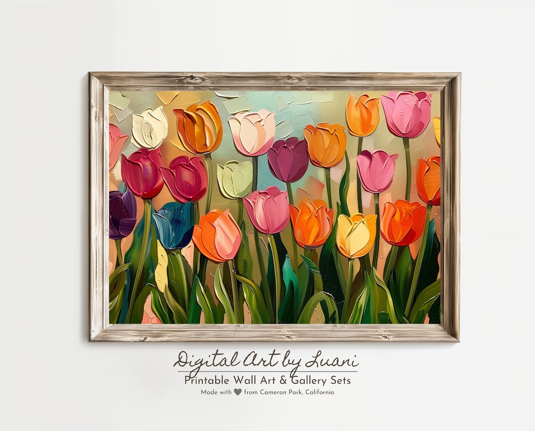 Amsterdam Tulip Field Art Print: Spring Landscape (digital Download) - Etsy