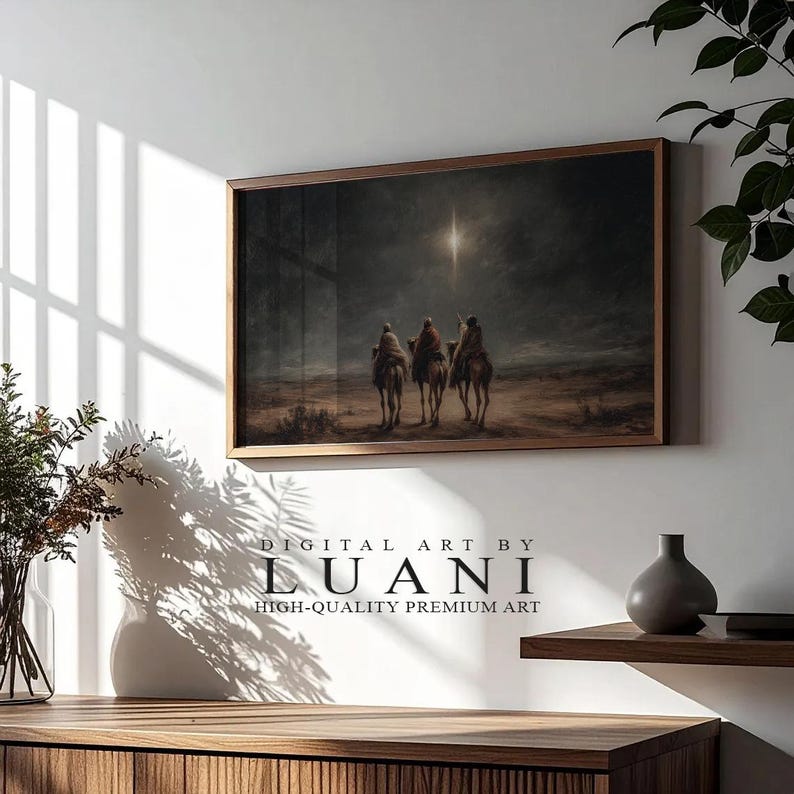 Three Wise Men Art Print, Vintage Nativity Scene (digital Art) - Etsy