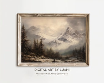 Mountain Majesty | Winter Mountain Landscape Painting