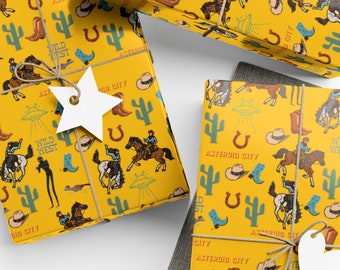 Asteroid City Wes Anderson Inspired Gift Wrap Papers