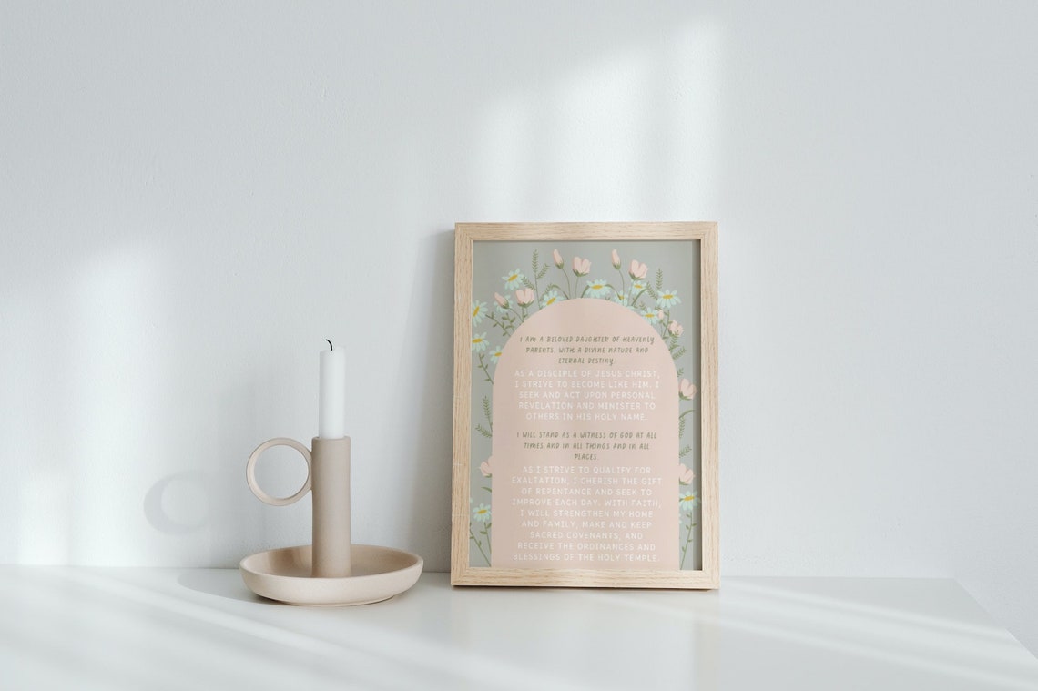 LDS Young Women Theme Printable - Etsy