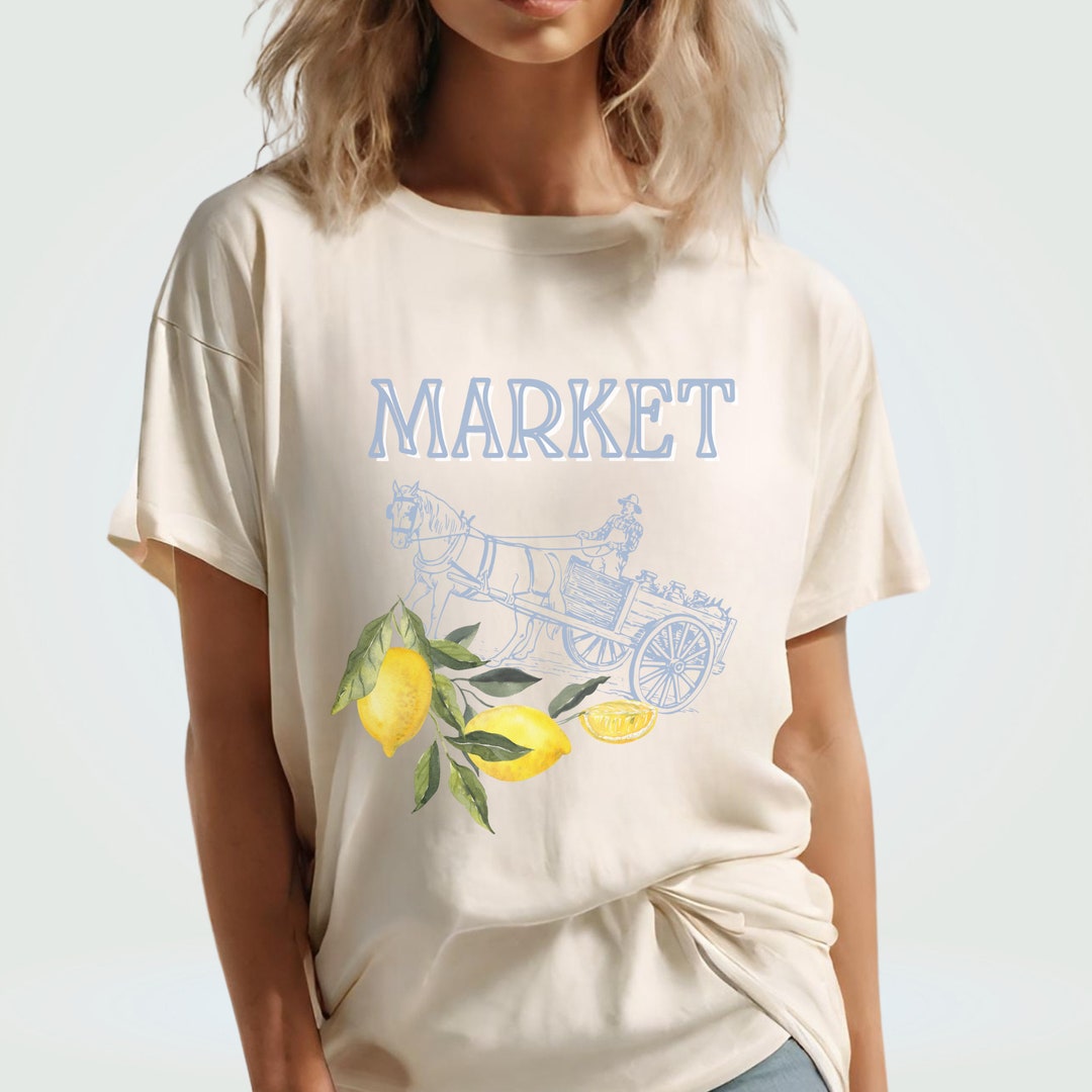 Market Tee Relaxed Fit Lemon Fruits Icon T-shirt Ivory, Oversized Mini ...