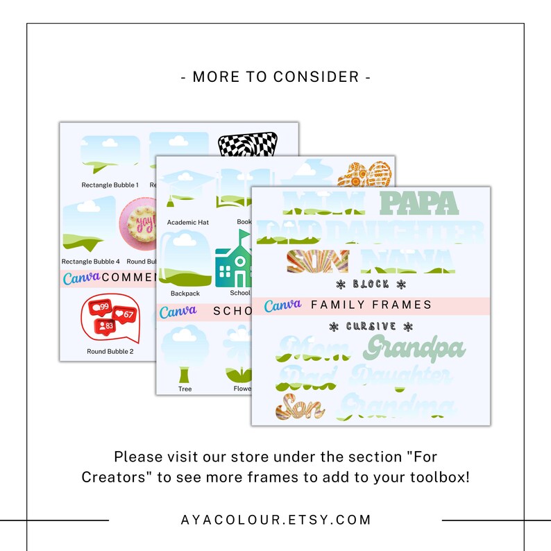 Canva Frame Template, Drag and Drop Circle Shapes Bundle, Instant ...