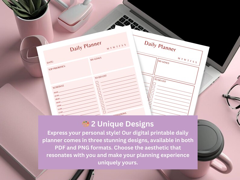 Digital Professional Daily Planner Bundle | Printable Template ...